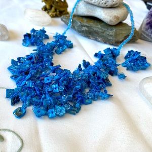 woven stone necklace boho chic